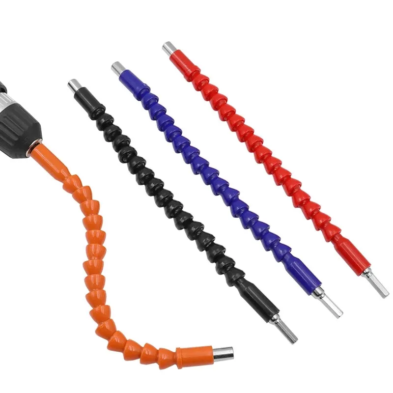 Удлинитель с гибким валом и шестигранным удлинителем, держатель для отвертки и сверл, соединительное звено для электродрели, универсальный аксессуар с мягким валом