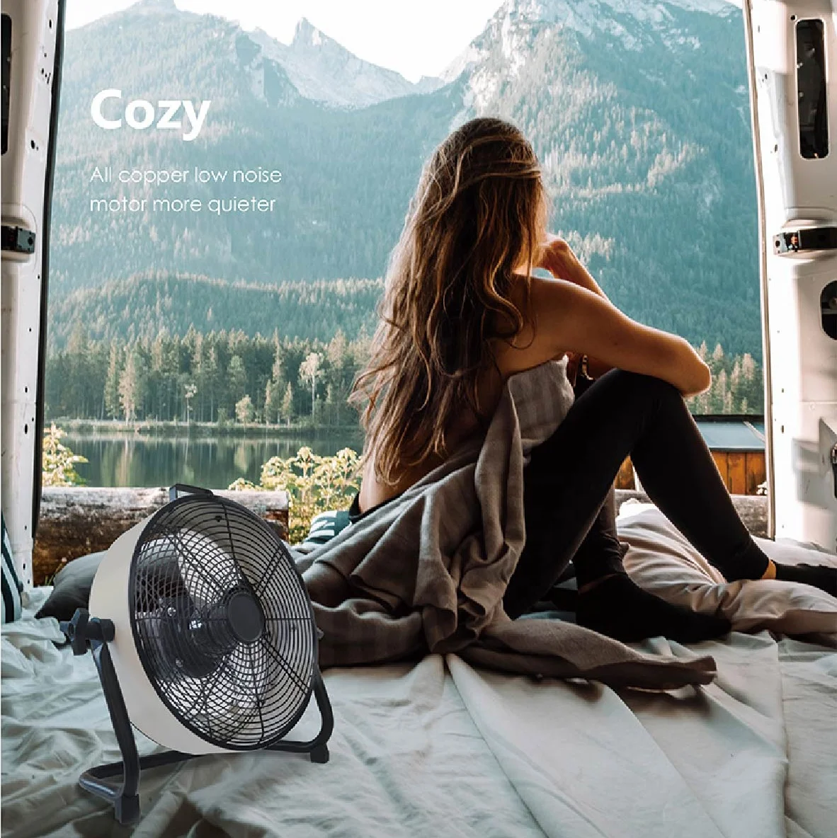 CHOSEN outdoor camping fishing tent desktop portable silent charging cooling fan with lithium battery