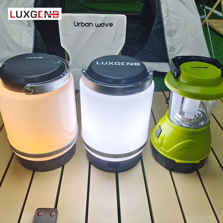 Luxgend wholesale dimmer available USB rechargeable 4AAA battery supply power 1000LM LED portable camping lantern