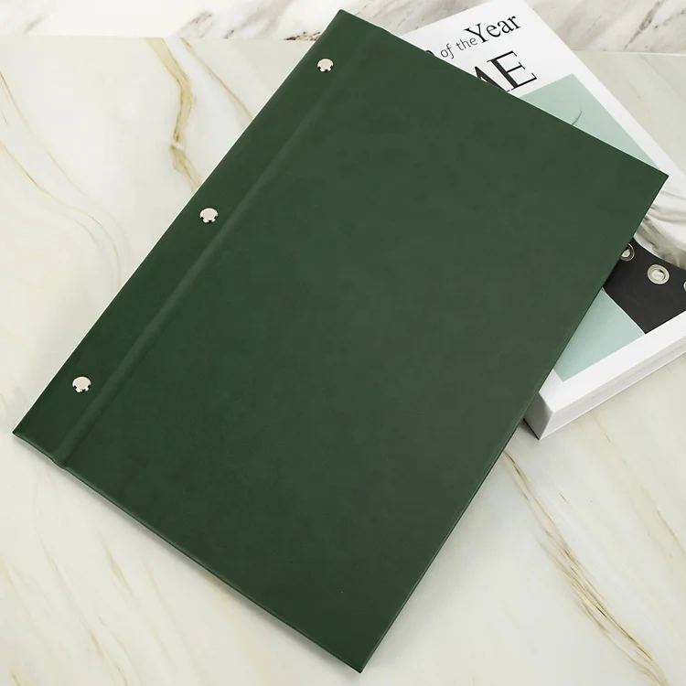 Оптовая продажа пользовательский размер логотипа A4 A5 Обложка для меню ресторана из искусственной кожи водонепроницаемая папка