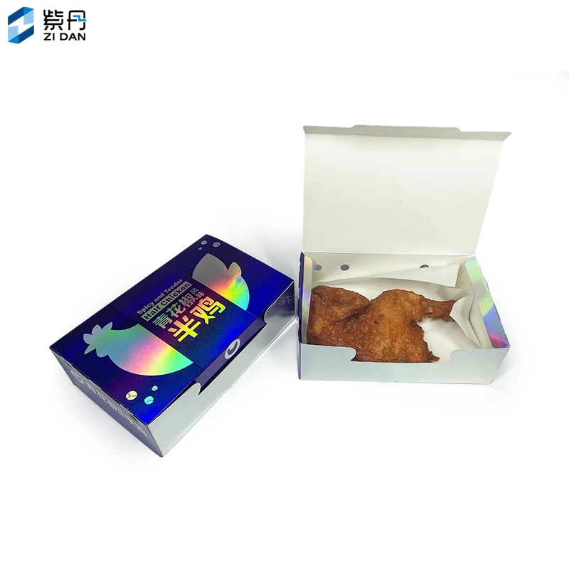 Biodegradable Take Away Food Boxes Food Packaging Hamburger Box Snack Box Accept French Fries Fried Chicken Nuggets Carton Paper