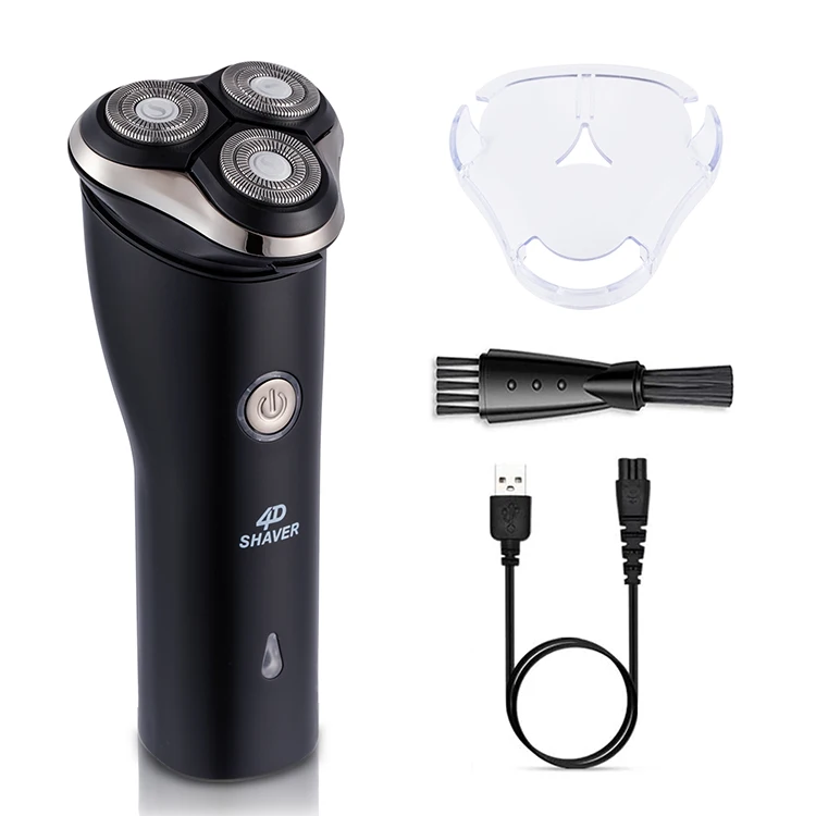 C&C Waterproof Shaving Machine Rechargeable Razor Blade Shaver Portable Triple Blades Cordless Electric Shaver For Men