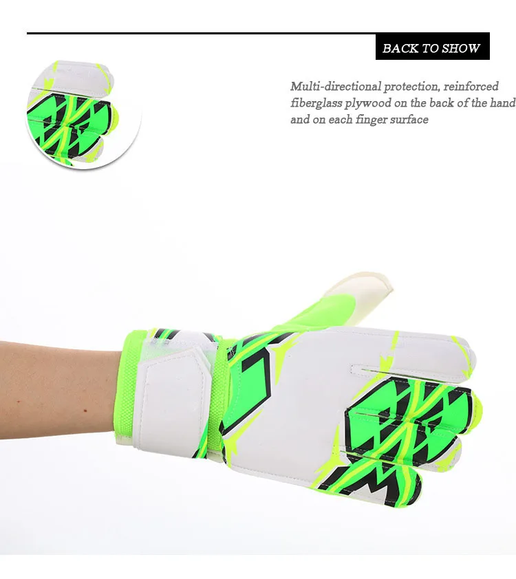  Soccer training teenager football wear goalkeepergloves finger guard protection rubber style