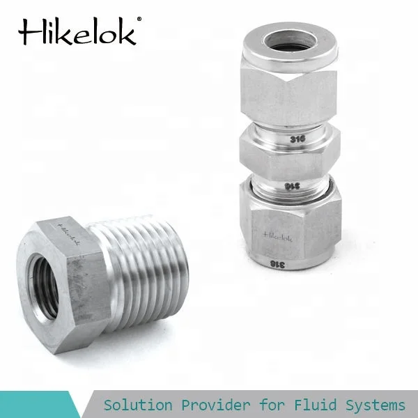 Swagelok Type Hikelok 316 Stainless Steel Brass Union Double Ferrule Tube Compression Fitting