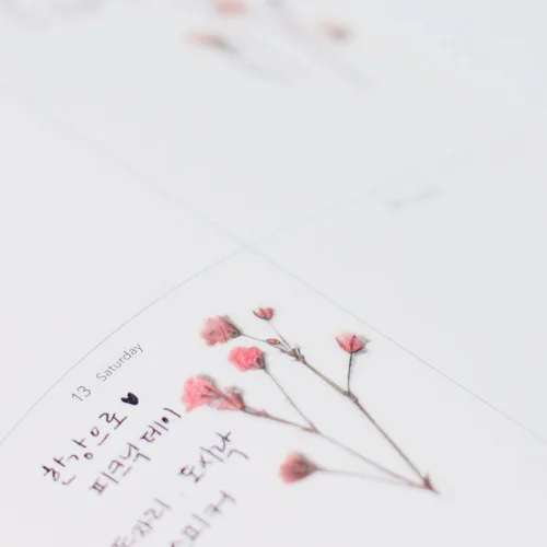 Korean stationery creative simulation flower transparent PVC sticker flower plant diary hand account decorative sticker