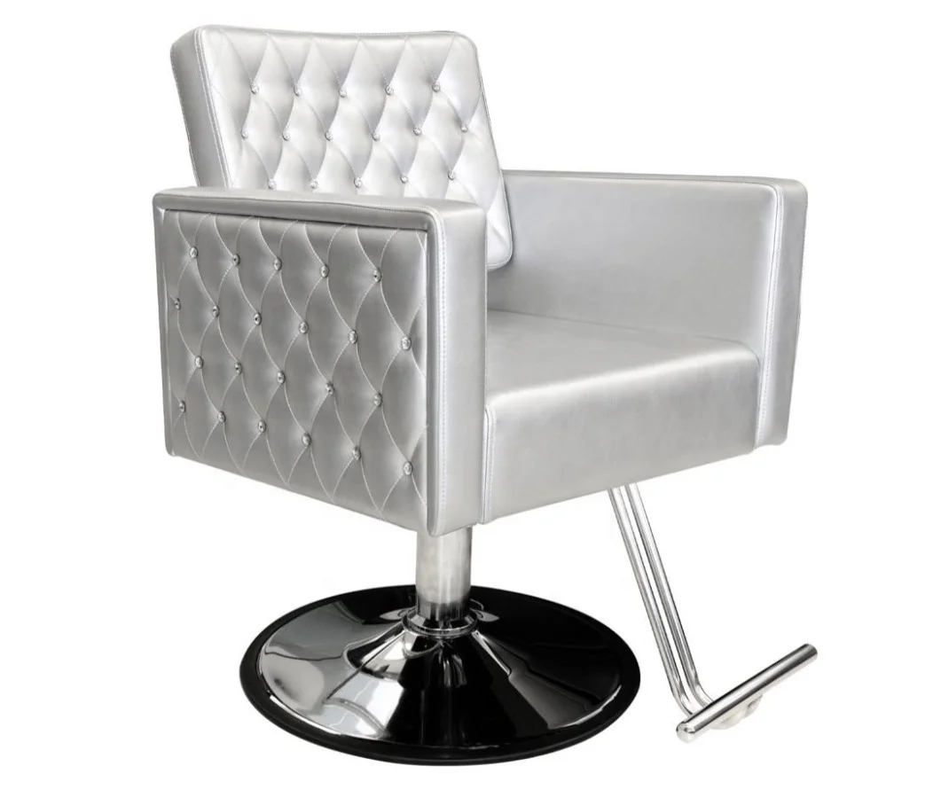 Reclining salon styling chairs white  barber chair vintage hairdressing chair frame shampoo unit