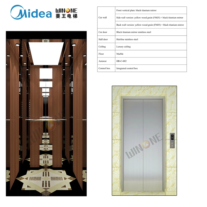 Midea Winone 450 кг гидравлический пассажирский лифт для небольших