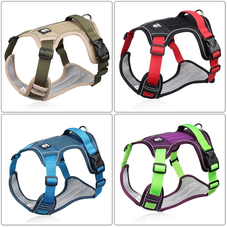Adjustable Straps Cheap Dog Pet Leash Traction Rope Reflective Chest Strap Harness For Large Dogs Pet Harnesses