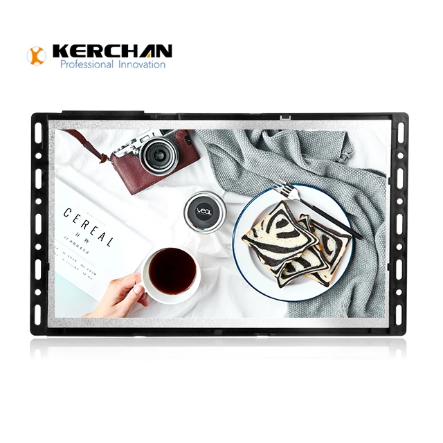 Kerchan lcd advertising media player with open frame android tablet