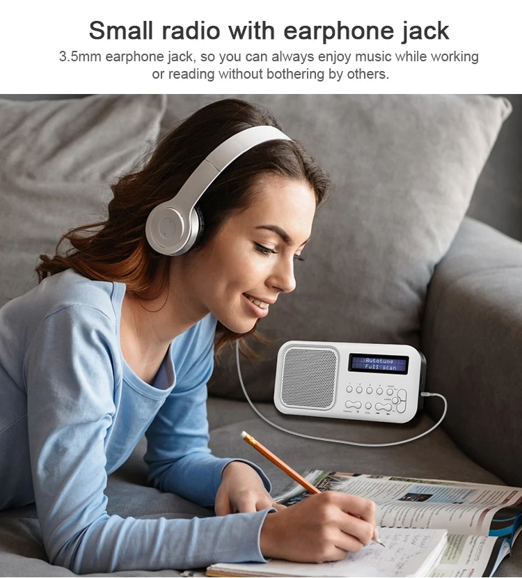 Factory Price Easy Carry Dab Digital Portable Mini Digital DAB+FM Radio Wireless Alarm Clock Fm Radio