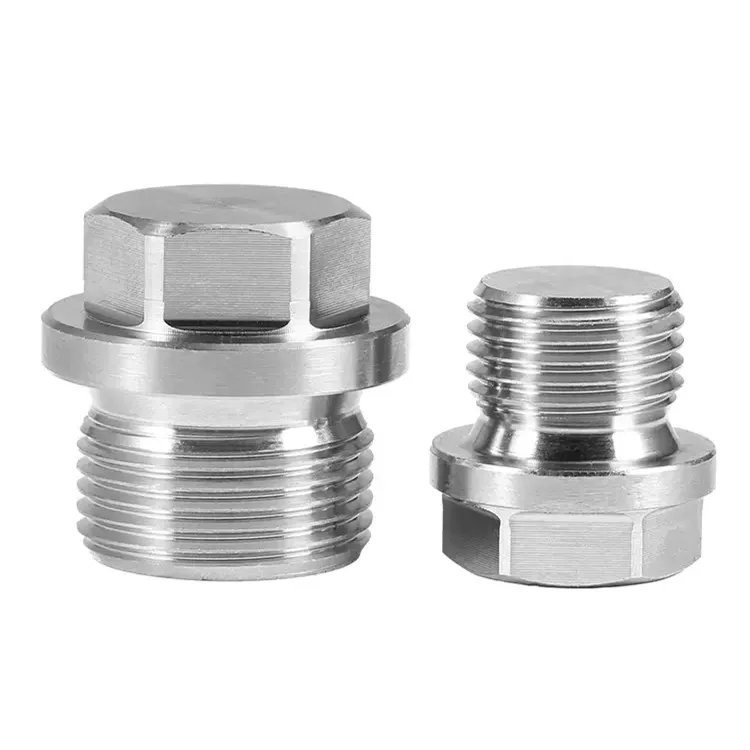 stainless steel 304 316 din 910 Hexagon Head Screw plugs with collar