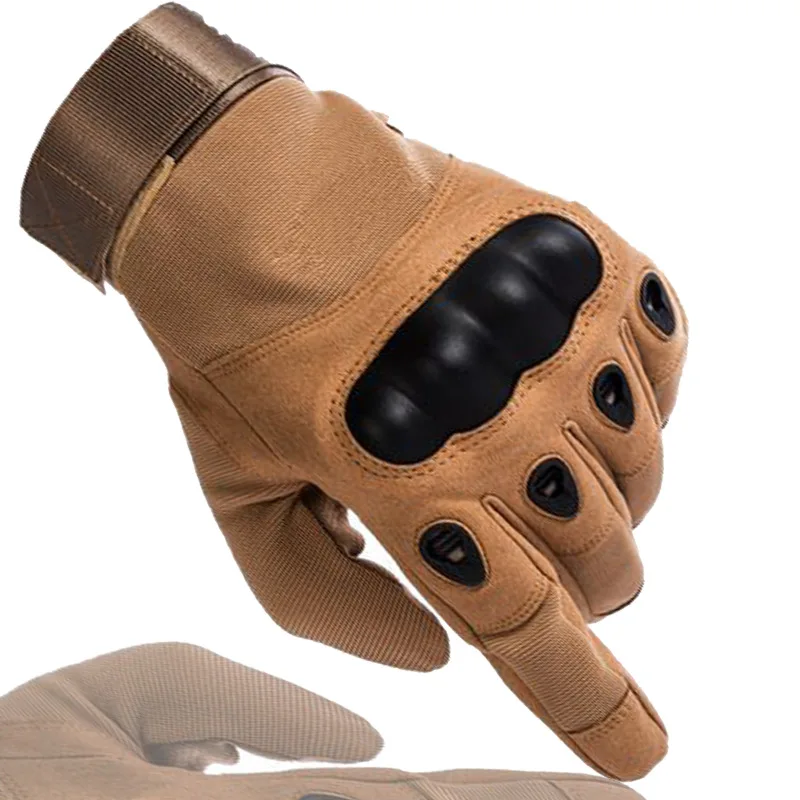 Full Finger Rubber Hard Knuckle  Hunting Shooting Outdoor Military Tactical Gloves