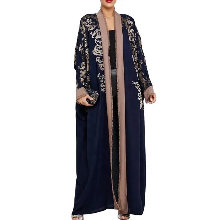 
Custom fashion design comfortable linen fabric dubai abaya muslim dresses women 
