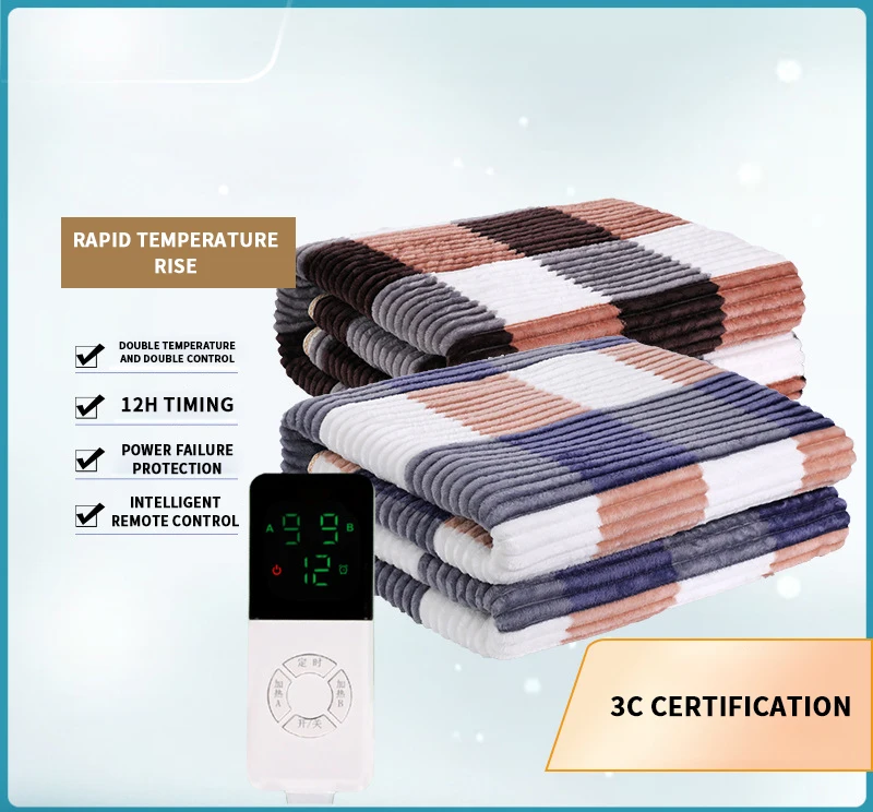 Dropshipping 110V 220V Warming Winter Washable Slumberdown Double Bed Queen King Size Under Bed Heated Electric Under Blanket