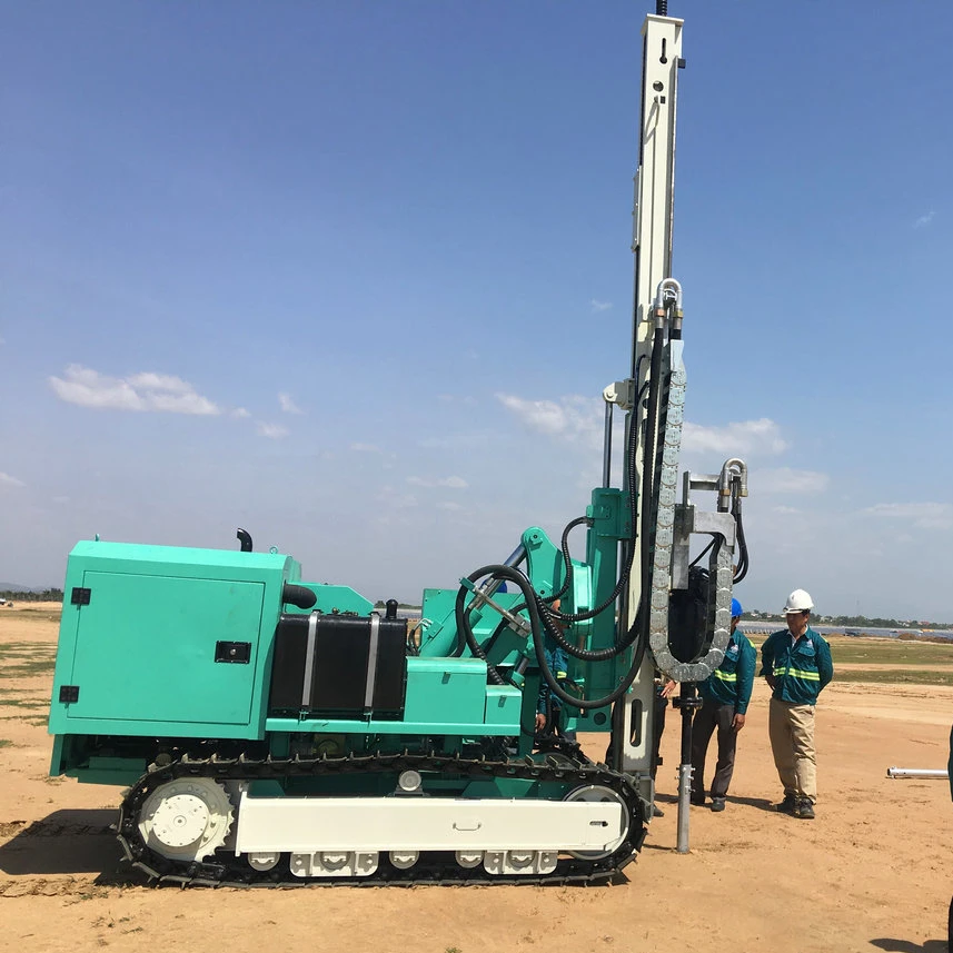 HFPV-1M Hydraulic solar pile driver in engineering rig  widely used in solar power station projects