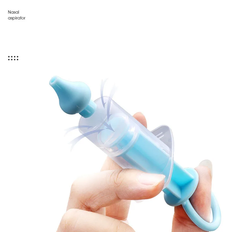 Wholesale Baby Syringe Silicone Nasal Aspirator Non Damaging Nasal Cavity Safe Anti Reflux Silicone Suction Head Nasal Aspirator