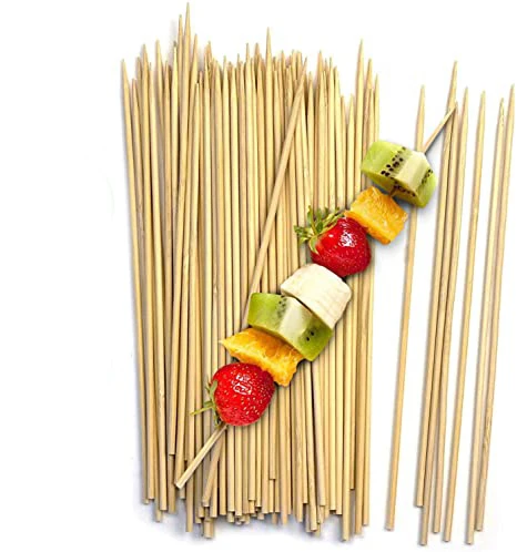 BBQ Outdoor Picnic Bamboo Skewers Wooden Sticks Barbecue Grill Accessories Fruit Fountain Stick Party Grill Barbecue Tool
