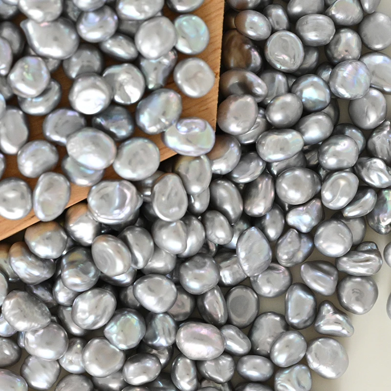 wholesale high quality natural thick keshi pearl,good luster,clean surface,white and grey color available