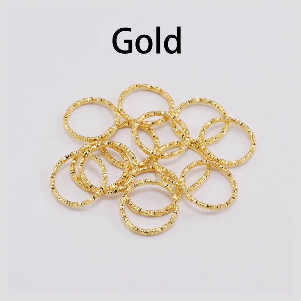 50-100pcs 8-20mm Round Jump Rings Twisted Open Split jump rings Connector For Jewelry Makings Findings Supplies