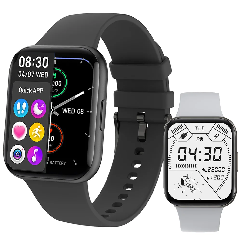 The Best ECG E88 Smart Watch Blood Oxygen Body Temperature Wireless Charging 360*360 HD Screen Digital Watches 2022