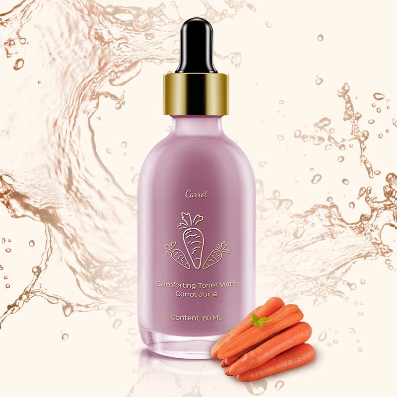 Natural Carrot Face Toner Private Label Skin Care Antioxidant  Whitening Brightening Alcohol-Free Facial Toner