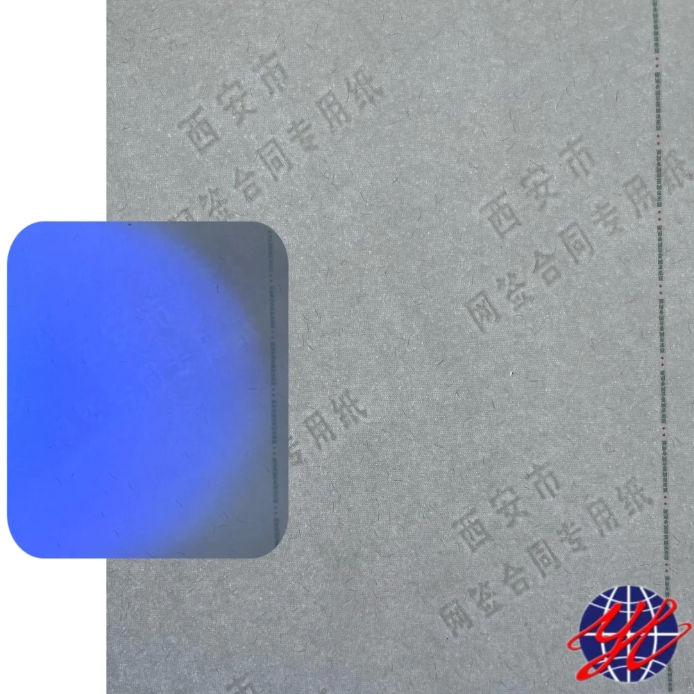 Anti-counterfeiting Security Thread Paper Custom Windowed Thread and Full Buried Thread Watermark Security Fiber for Certificate
