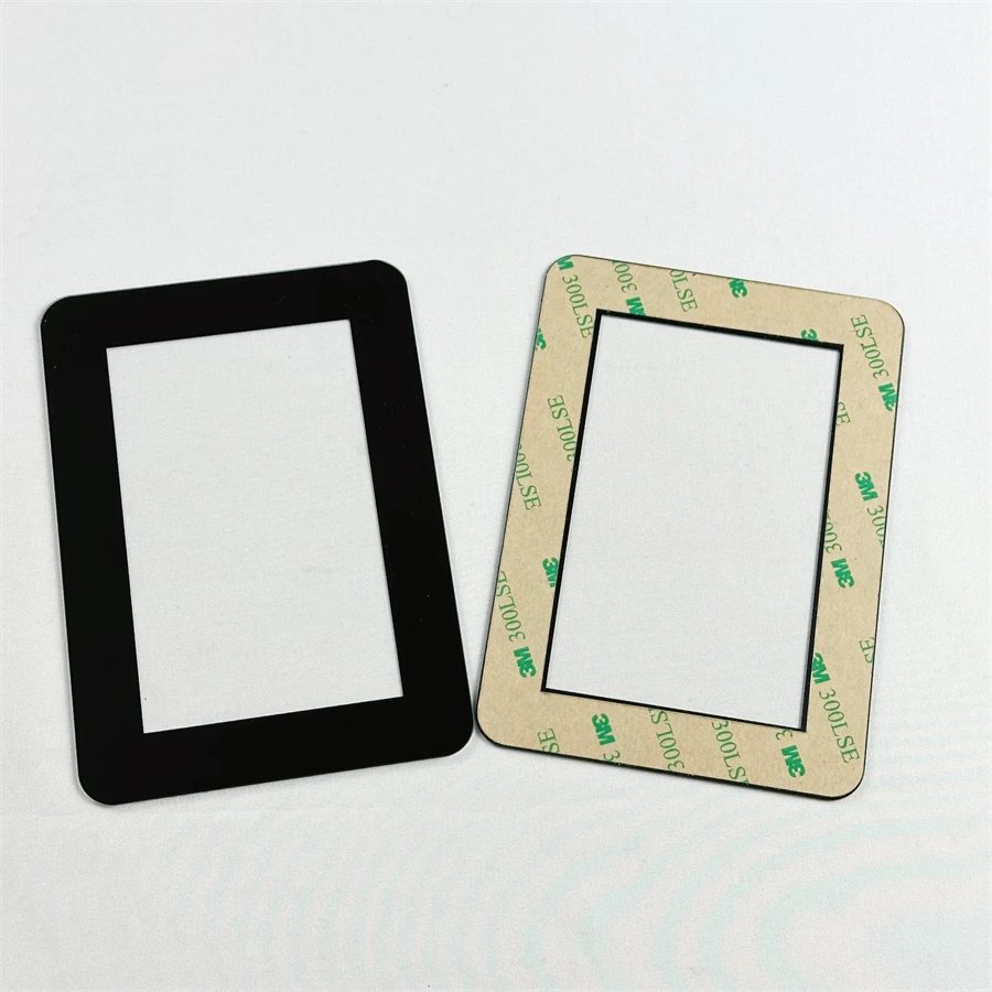 Customized 0.33mm-8mm Thin Black Frame Tempered Silk Screen Printed Anti-Glare Coating Glass Screen Protector For LCD TV