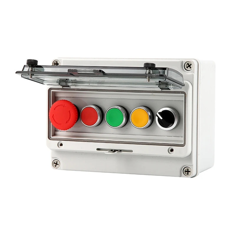 Outdoor IP67/NEMA Waterproof Electronic emergency stop button control Junction ABS PC Box