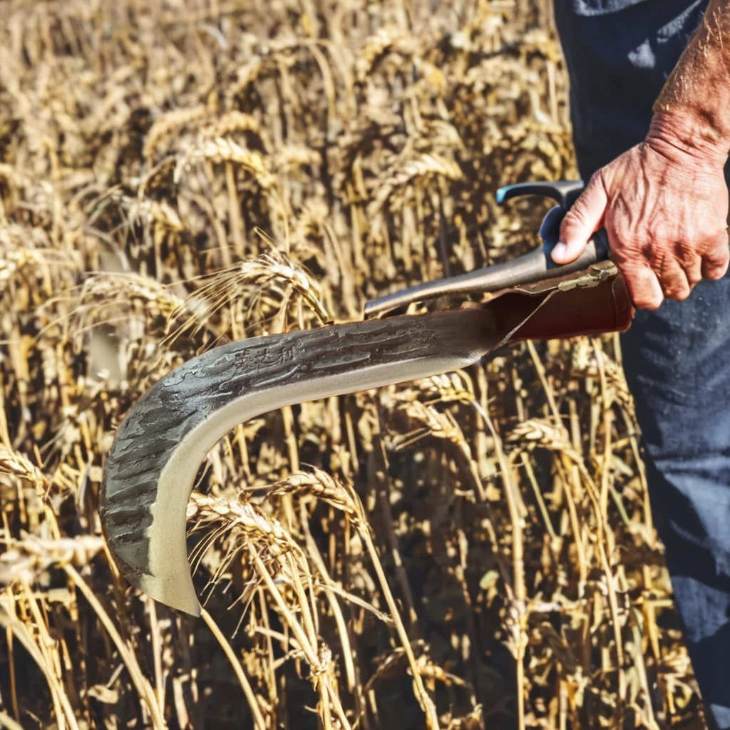 Sharp and durable spring steel forging sickle hammer pattern forging agricultural knife chopping wood lawn mower knife