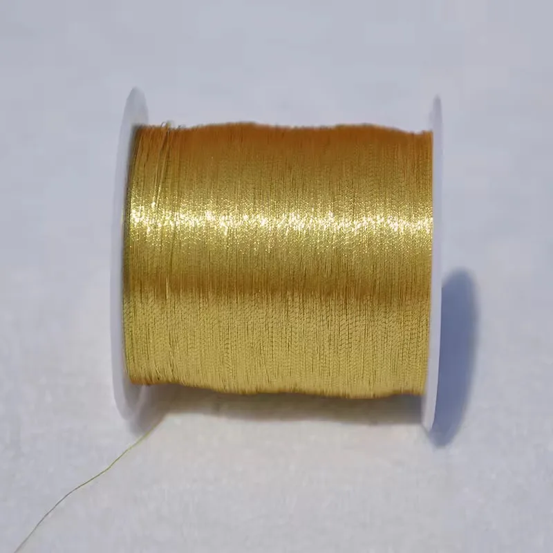 Wholesale Colorful Gold Metallic yarn lurex yarn glitter thread nylon metallic sewing thread metallic embroidery threads