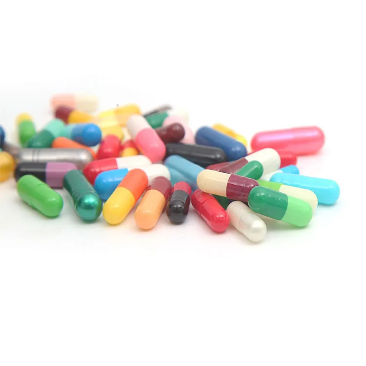 Hard Shell Size 0 High Quality Packing  Red White Capsule Pill