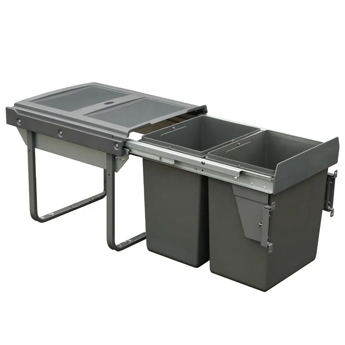 Горячая Распродажа, пластиковый выдвижной контейнер для мусора, мусорный контейнер для кухонного шкафа