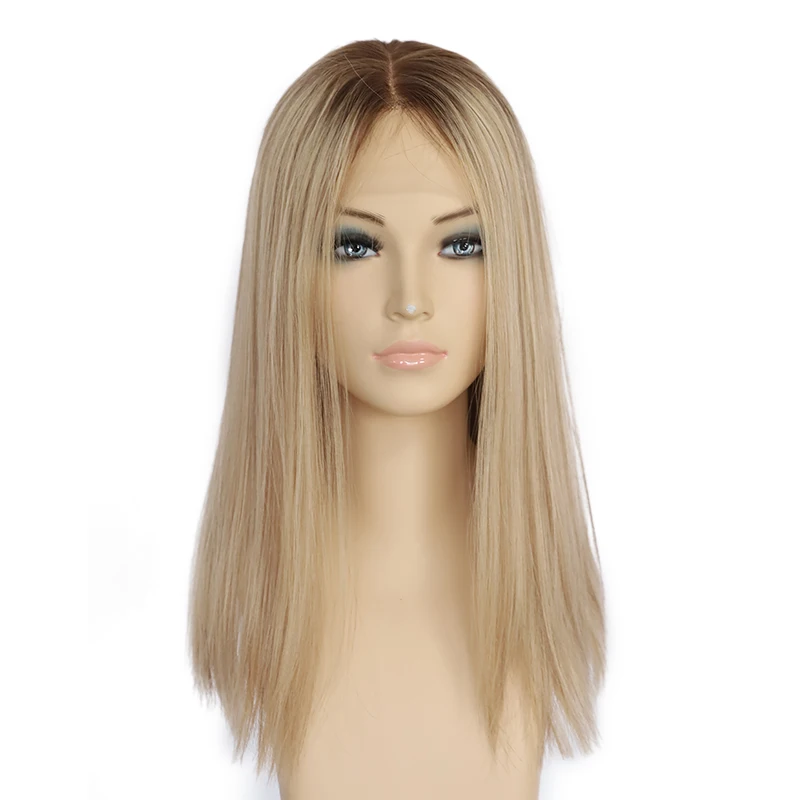 EMEDA natural hair topper raw hair human hair wigs band fall jewish wig blonde