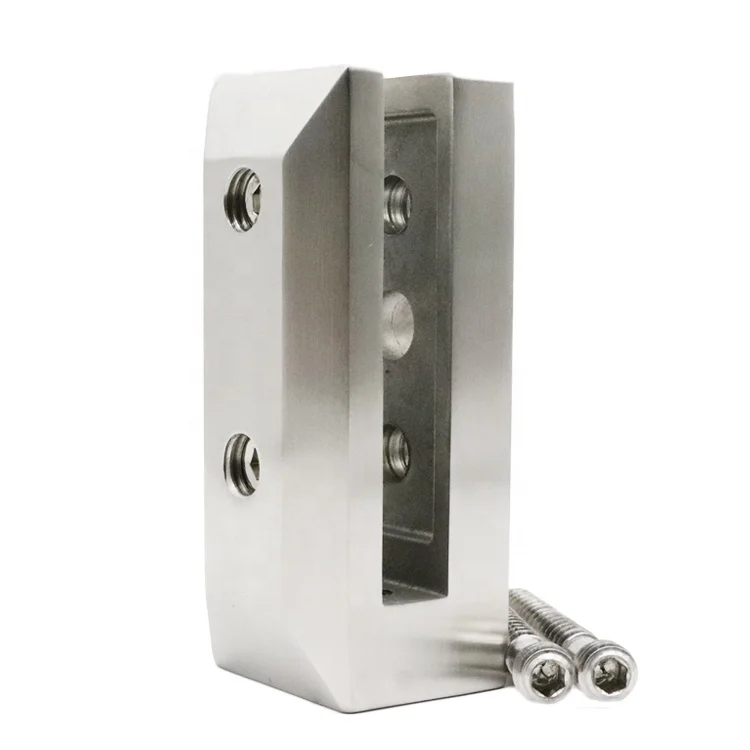 EKOO Modern side wall mount mini stainless steel handrail balustrade smart glass fence spigot