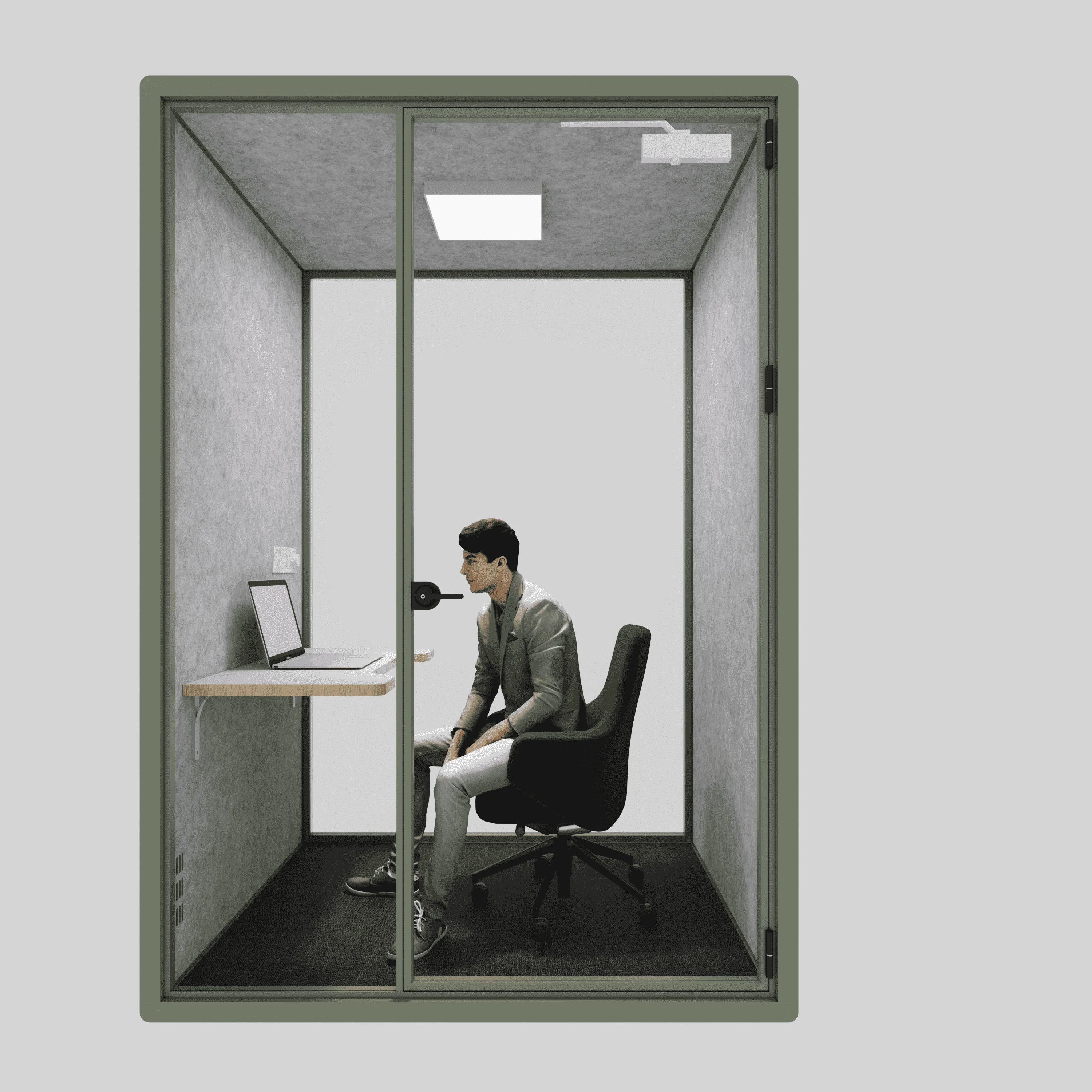 Modular office Aluminum workplaces silence removeable High end Automatic switch telephone pod Phone booth
