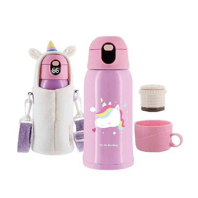 Factory whole insulated double wall stainless steel kids water bottle with smart LED temperature screen display