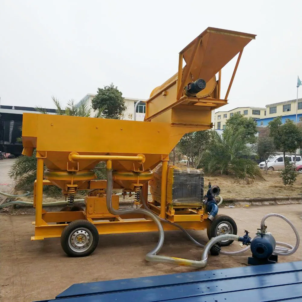15-20TPH Coltan Tin Process Separator Plant Gold Gold Mobile Jig Concentrator Mining Machine