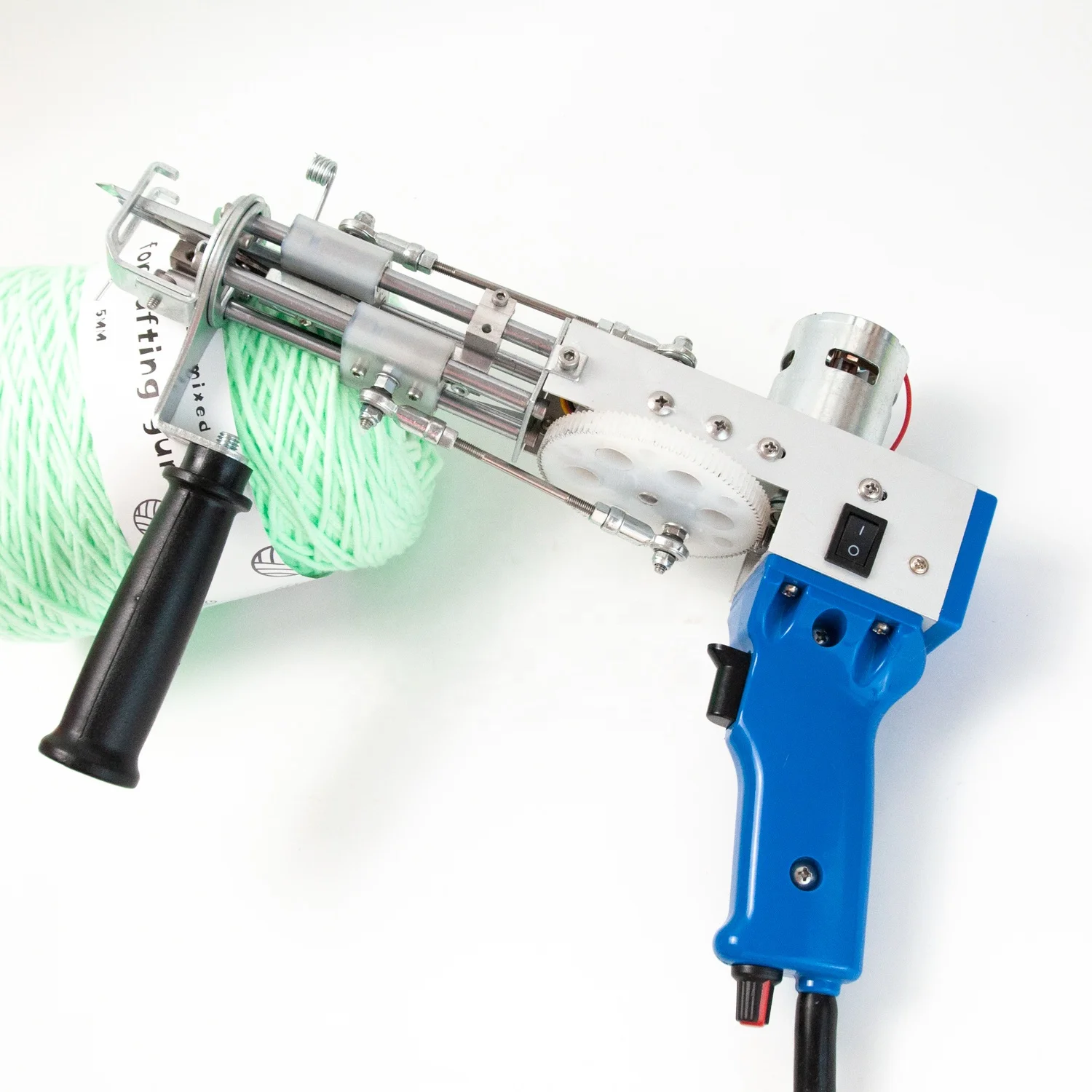 2 in 1 Tufting Gun with Cut Pile and loop Pile Rug Carpet Making Machine Dark Blue