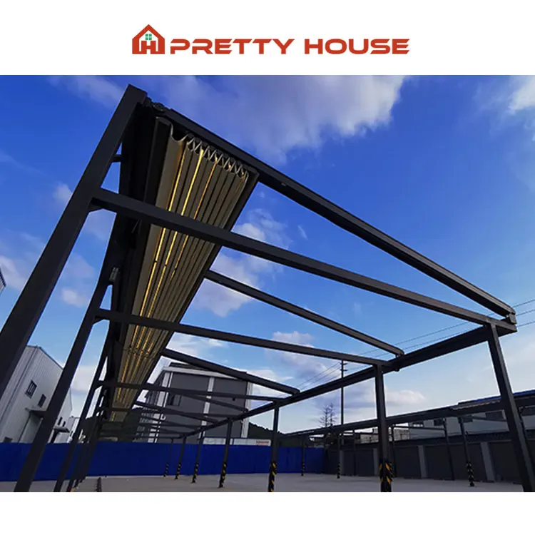 Factory Price Restaurant Waterproof Aluminum Canopy Garden Hotel Restaurant Awning Retractable Roof