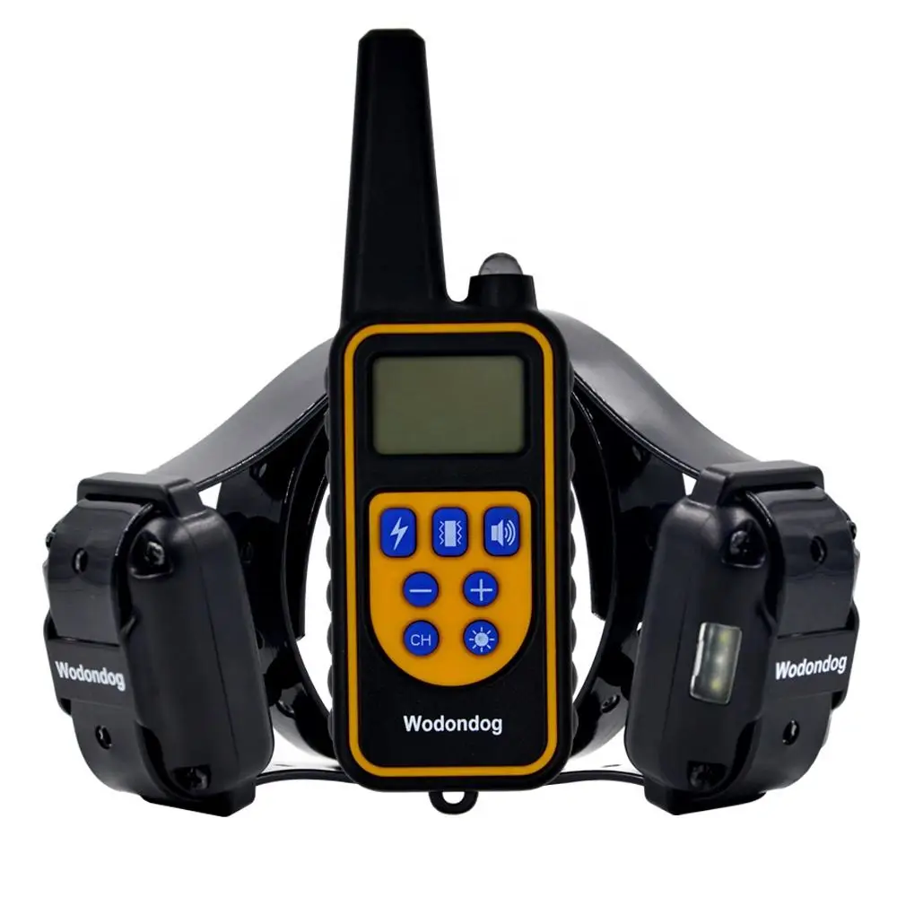 In Stocked Two Dog Collars Type Waterproof Electronic Shock Dog Training Collar Wholesale Dog Anti Bark