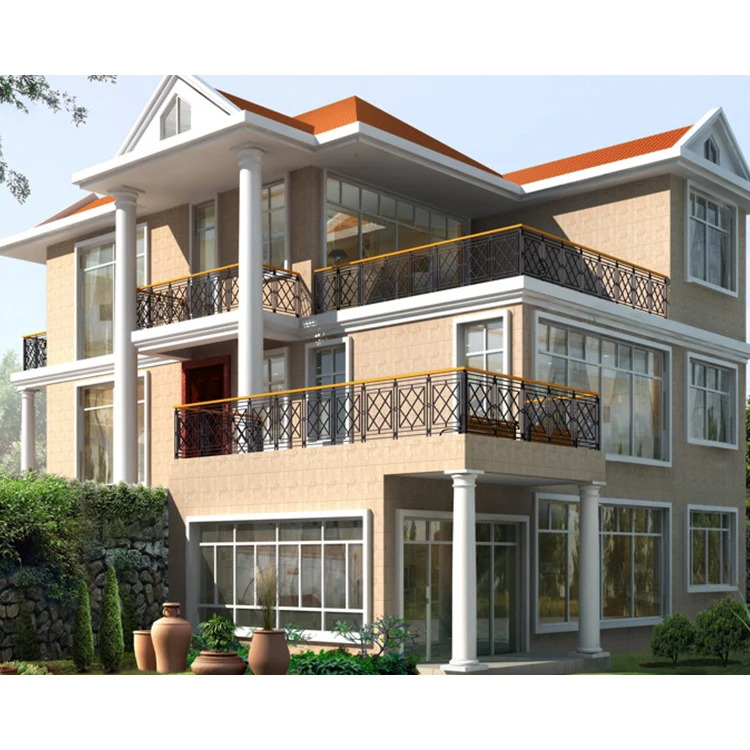 Prefabricated light steel structure frame home sandwich panel luxury villa house