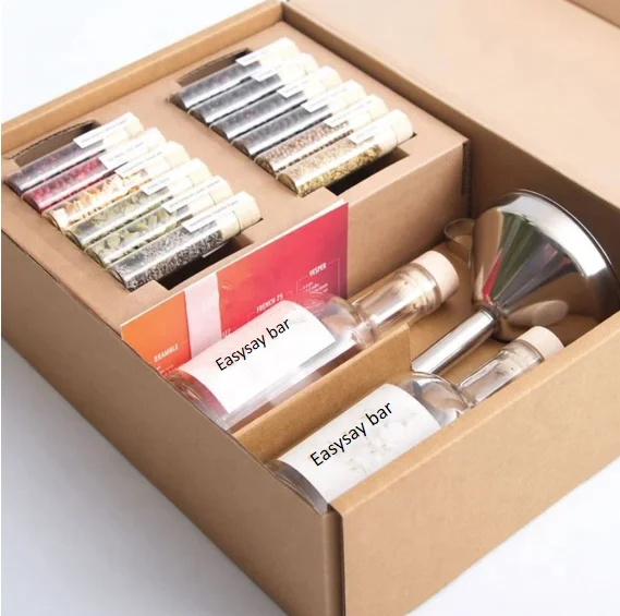 12 Spices Gin-making Non-alcoholic Gin And Garnish Set Diy Kit WHISKY Infusion Funnel Jigger Whiskey Ice Stone