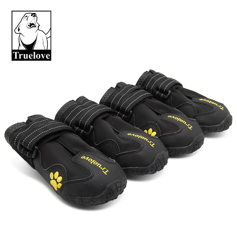 TrueloveDog Snow Boots Dog Waterproof Shoes With Reflective Stripes Rugged Anti-Slip Sole Dog Waterproof Shoes
