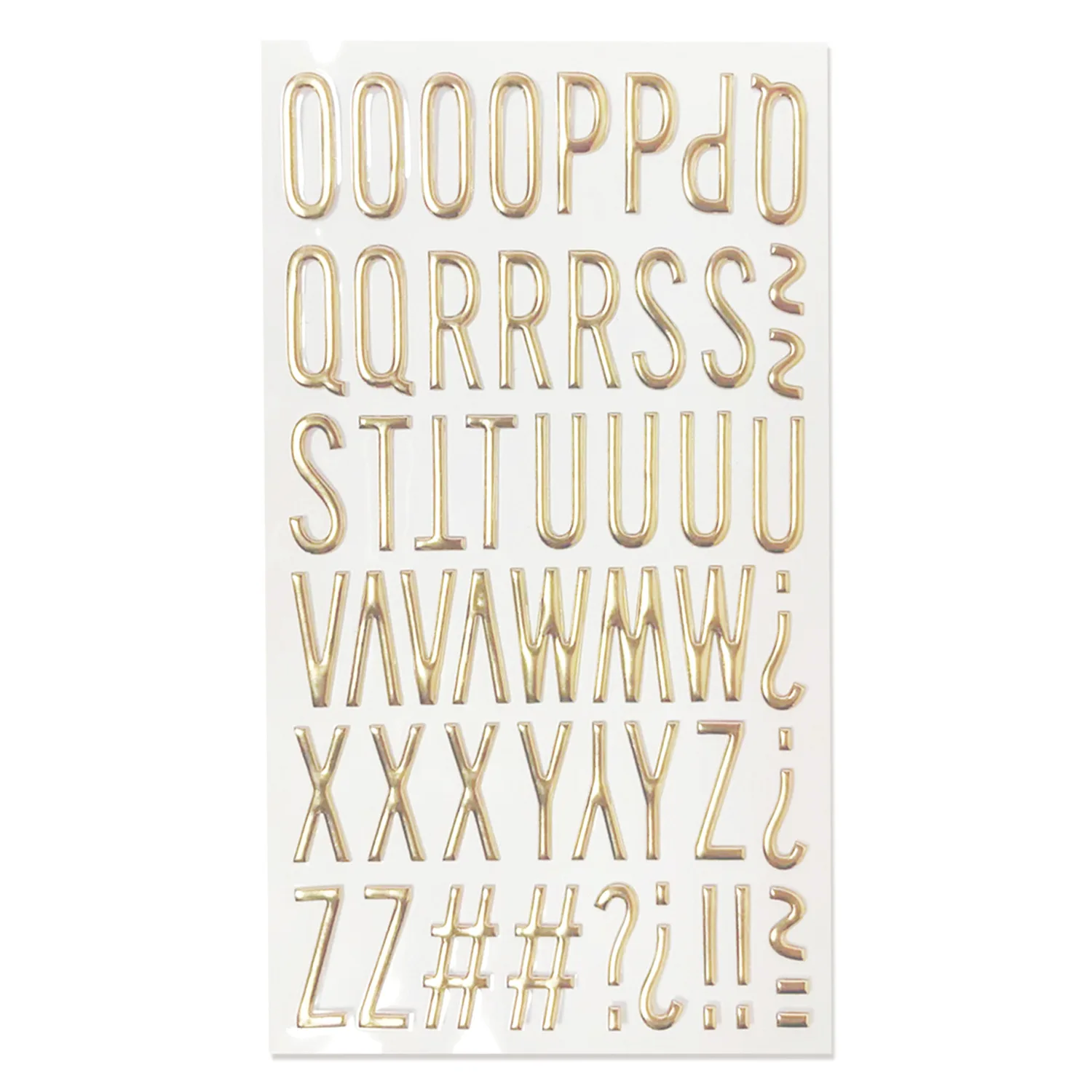 High quality custom English letter 3D sticker hot stamping hand ledger decorative three-dimensional letter stickers