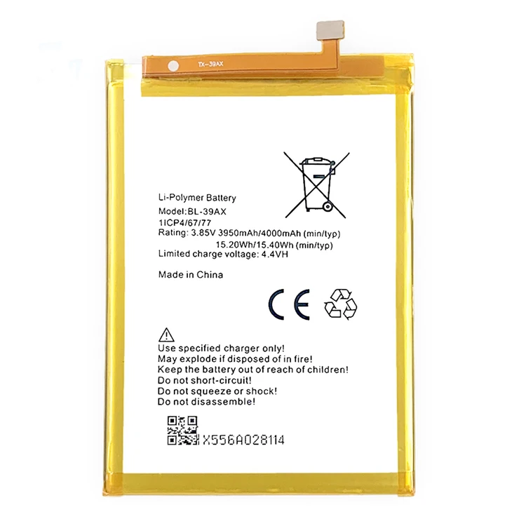 China Manufacturer Mobile Phone Lithium Ion 2800 Mah Original Battery For infinix Hot 4 Pro BL-39AX