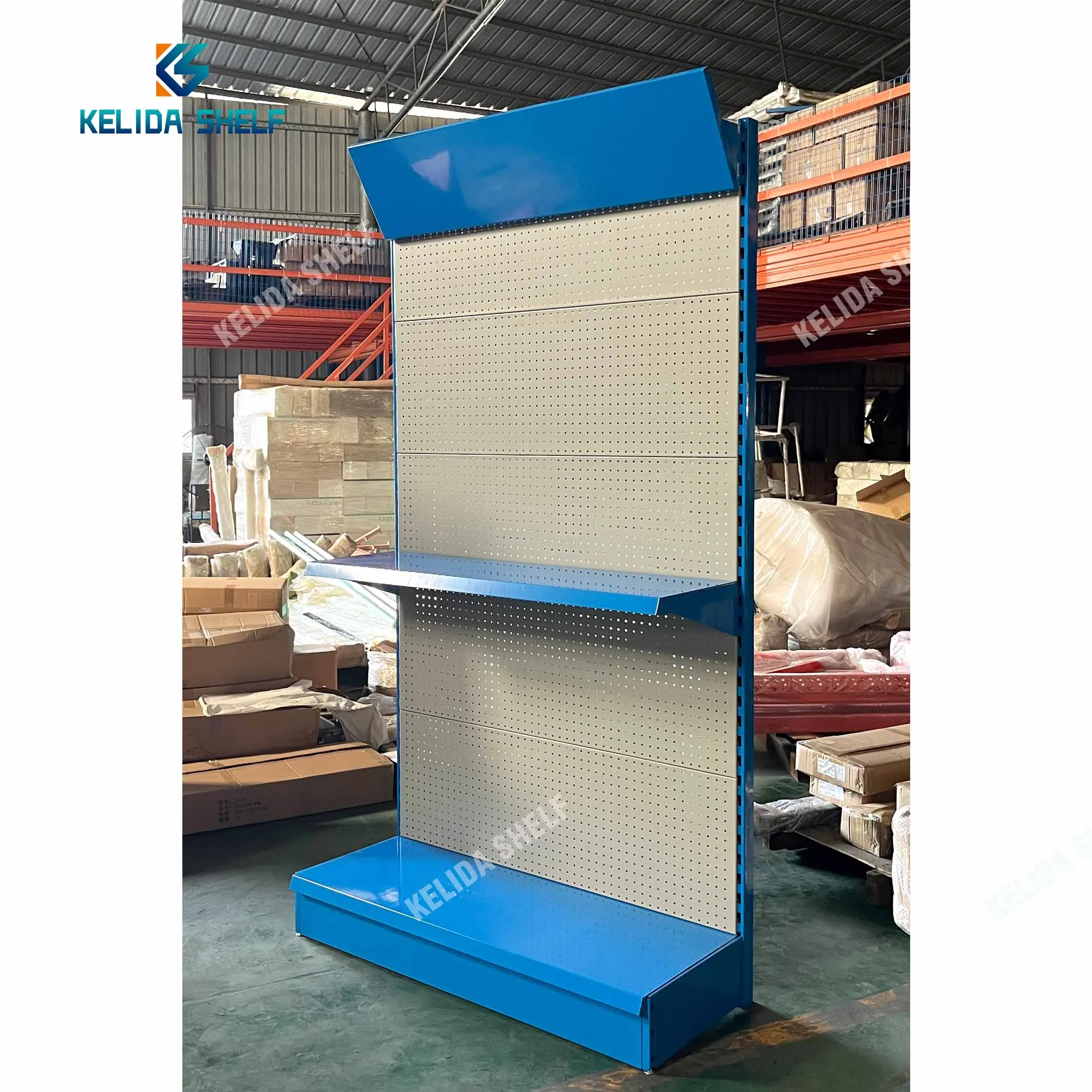 Pegboard Metal Display Rack Tool Hardware Store Supplies Shop Shelving Peg board Power Tools Display Rack