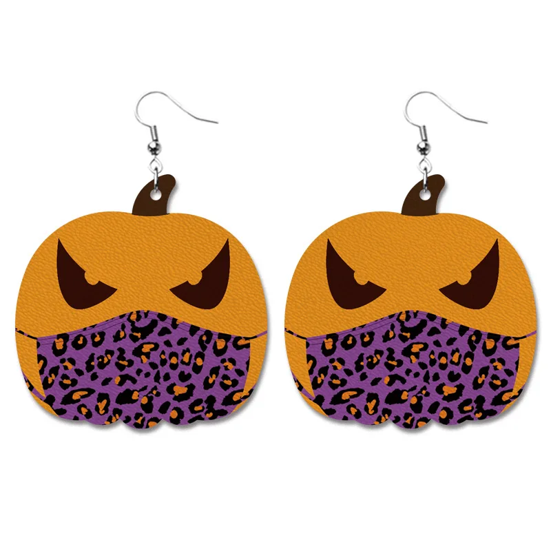 Trick Or Treat~ Happy Halloween Costume Accessories Cute Pumpkin Jewelry For Girls  Unique Evil Heart Shape Black Earrings Charm