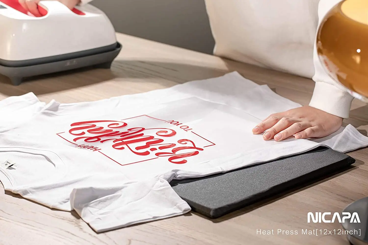 Nicapa Heat Press Mat for Cricut Easypress 12x12 inch Craft Vinyl Ironing Insulation Transfer Heating Mats