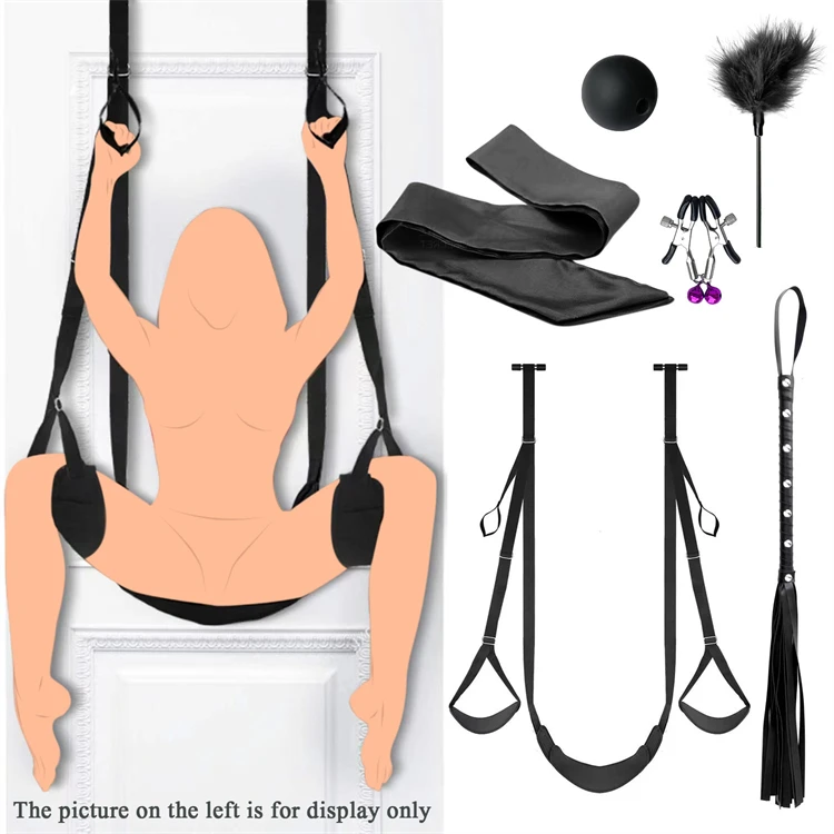 Door Sex Swing with Seat Sexy Slave Bondage Love Slings for Adult Couples with Adjustable Straps Holds up to 300lbs