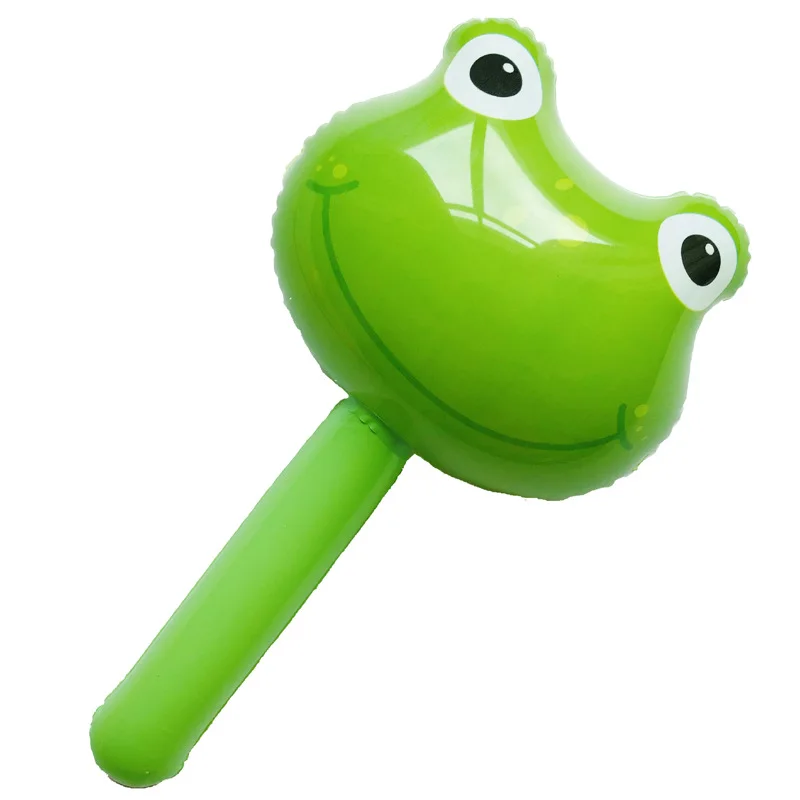 Hot selling Amazon inflatable frog bear pig duck kitty dog stick animal stick toys for kids